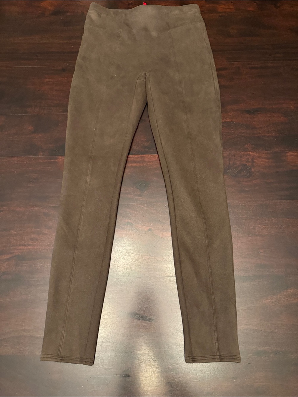 SPANX Faux Suede Brown Leggings Women’s Medium Tall